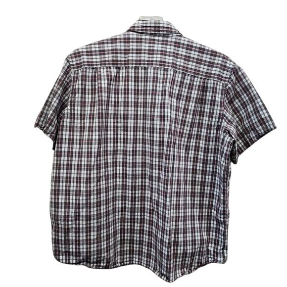 Carhartt Men's Plaid Short-Sleeve Button-Down Front Pocket Plaid Shirt 2XL - Picture 2 of 5